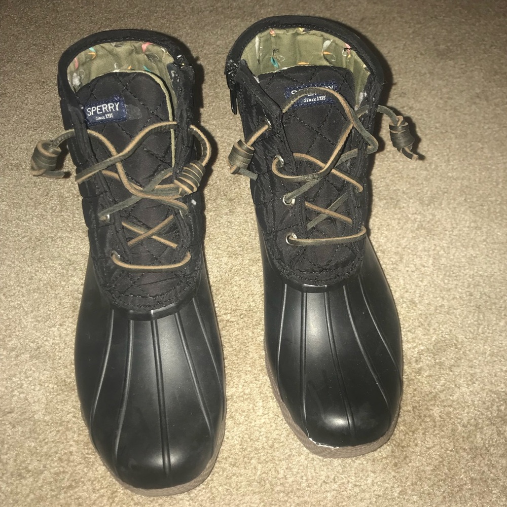 Black Sperry Boots